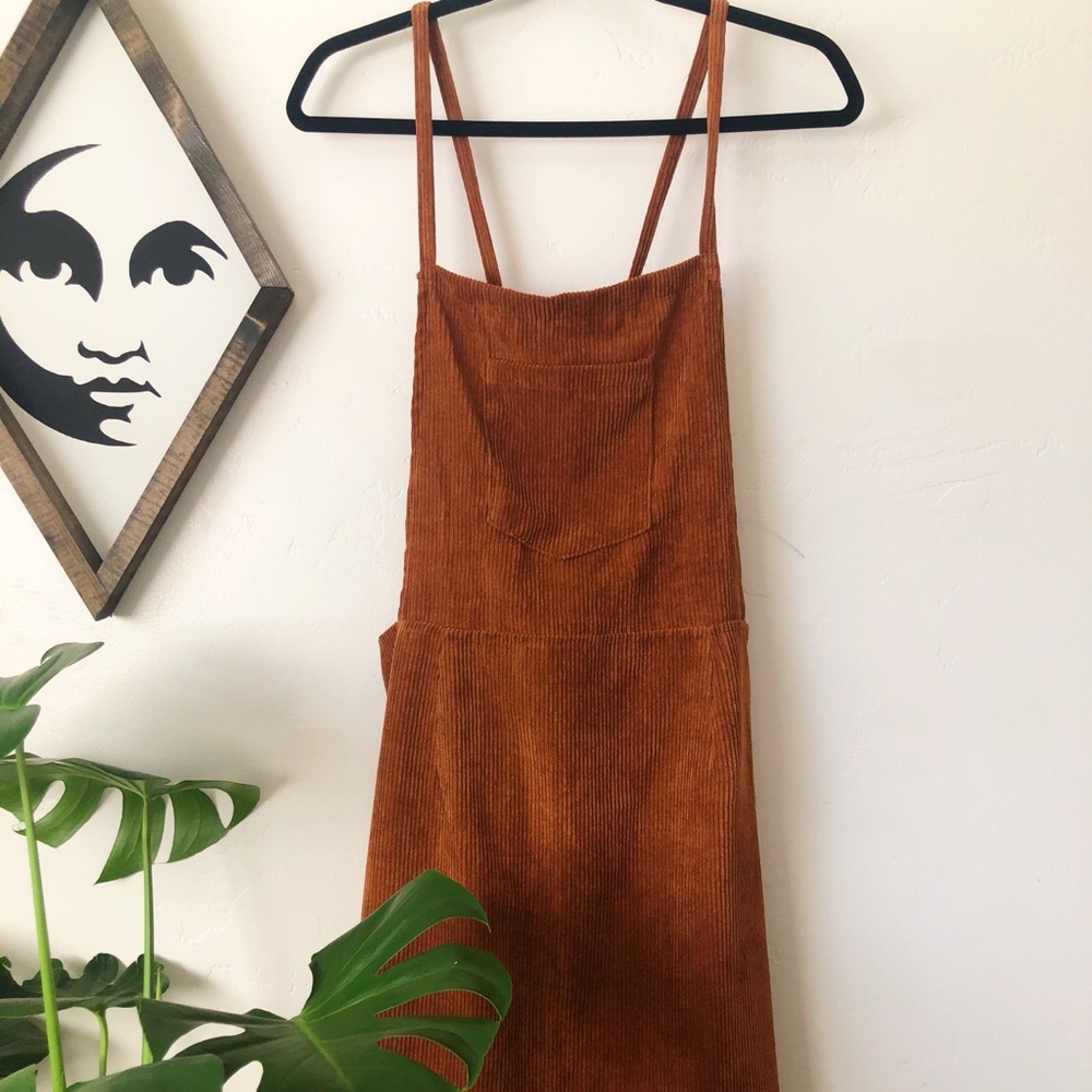 Camel Crossback Corduroy Overalls